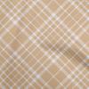 Cotton Flex Dark Beige Fabric Check  Quilting Supplies Print Sewing Fabric By The Yard 40 Inch