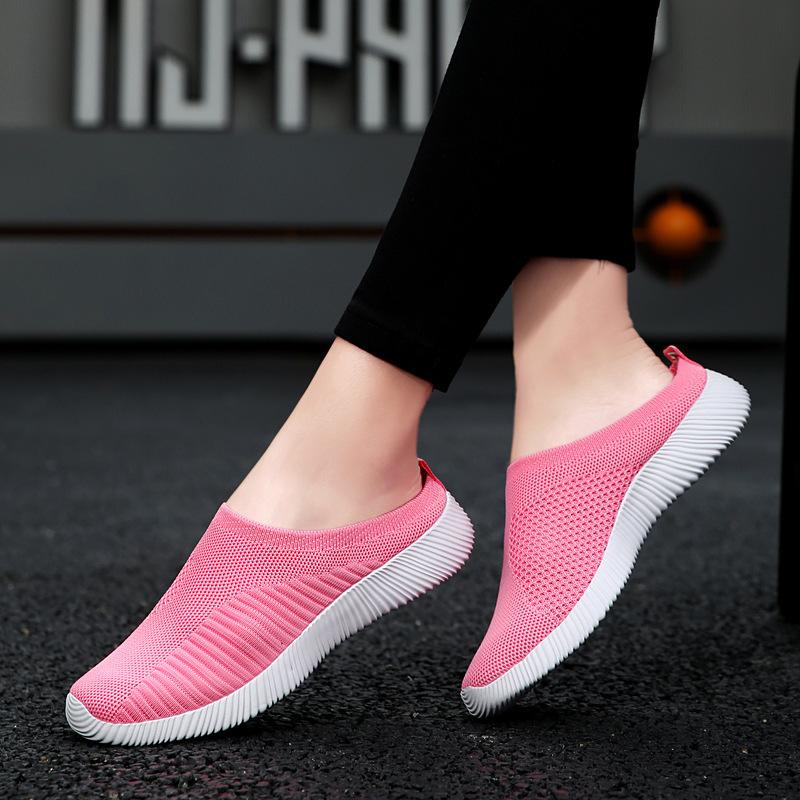 Женская весенняя дышащая спортивная повседневная обувь с мелким носком и низкой посадкой, ленивая обувь 35-44