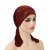 With Many Stones Wind Cotton Hat Bandana Casual Chemotherapy Hat  Women National