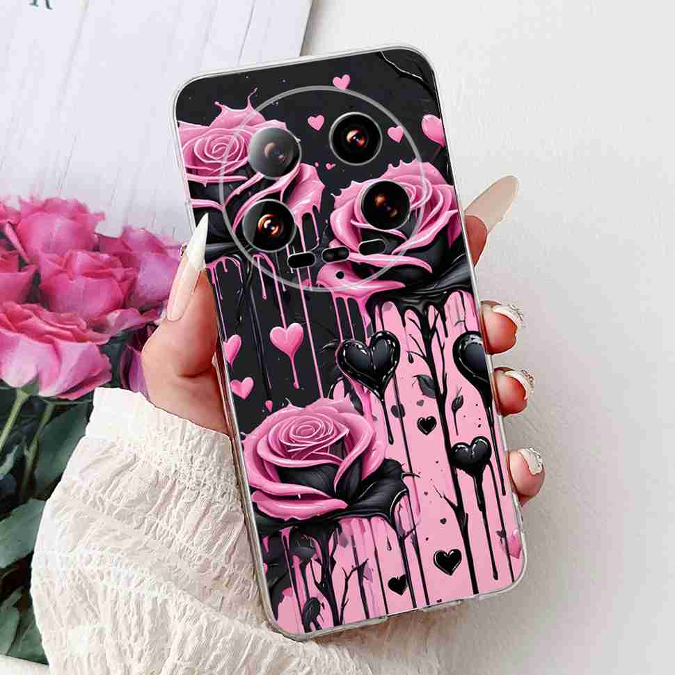 Case For Xiaomi 14 Ultra Butterfly Silicone Soft Phone Cover For Xiaomi Mi 14 Mi14 Ultra Shockproof Back Fundas Xiaomi 14Ultra