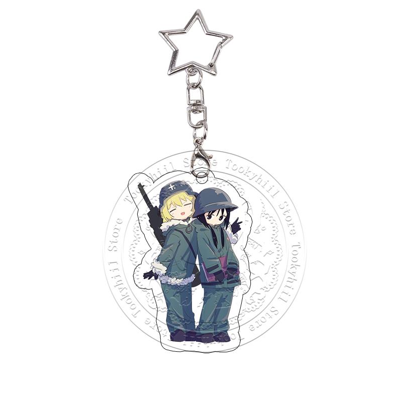 Акриловый брелок Girls' Last Tour Чито Юри Веспертия Забавный Дизайн Аниме Подвески для Сумки Лучшего Друга Брелок Подарок на День Рождения
