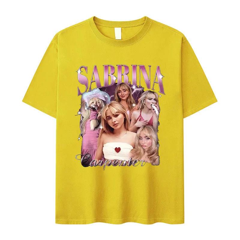 90s Sabrina Carpenter Music Tour 2024 Pattern T-shirt Women's Retro High Quality Fashion T-shirt T-shirt