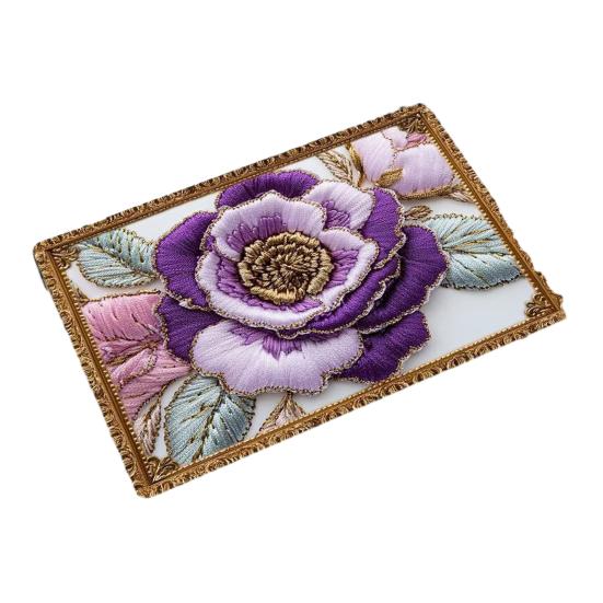 Коврик для пола Нескользящая резиновая основа Впитывающий Быстросохнущий Коврик для ванной комнаты Ретро стиль 3D цветочный узор Кухня Душ Прачечная Дверной коврик