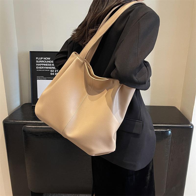 Bag Women's 2024 New Retro Fashion Handbag Simple Casual Women's Shoulder Bag Large Capacity Tote Bag Women