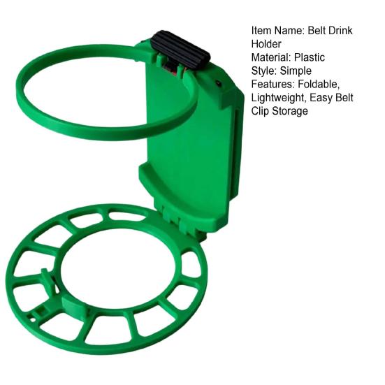 Foldable Belt Beverage Holder Drink Carrier Hands Free Clip