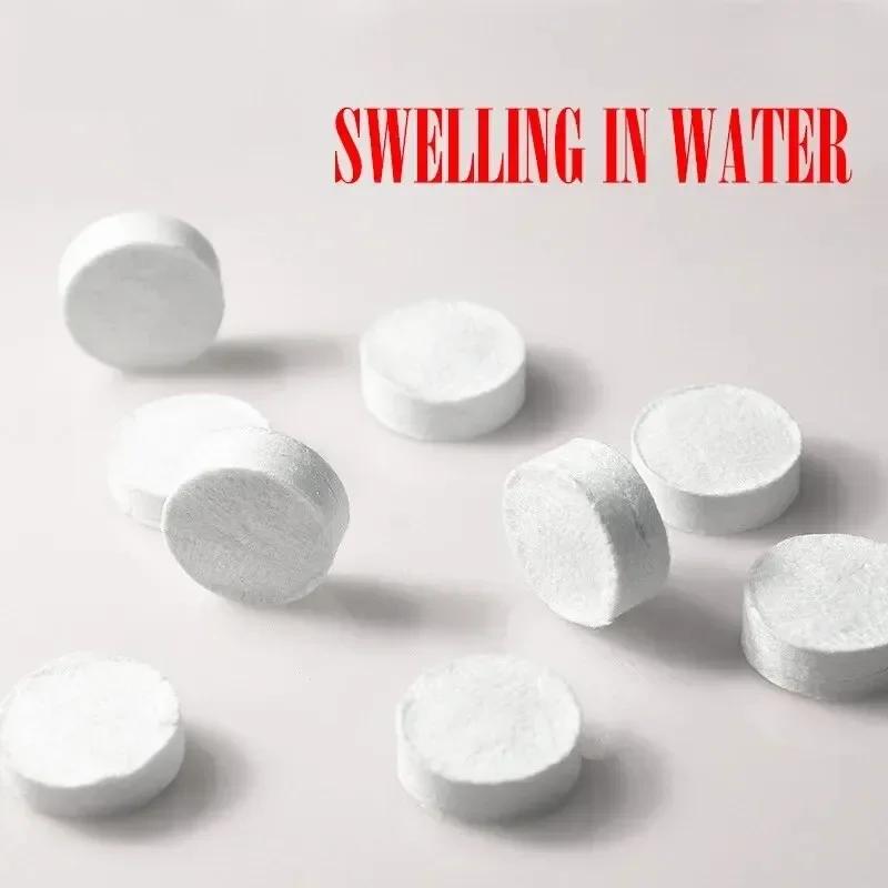 100 шт. Походные сжатые полотенца – Одноразовые дорожные полотенца для лица и мытья, Впитывающие и портативные для использования на открытом воздухе, в отеле и в тактических целях