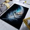 The World of Feathers Print Carpet for Bedroom Living Room Bedside Sofa Floor Mat Modern Home Decor Play Area Rug Large Size
