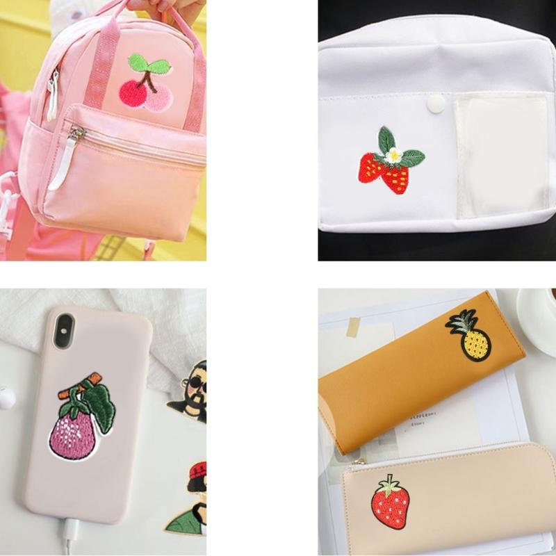 23 Pcs Banana Sewing Patches Strawberry Applique Patches Embroidered Patches Fruit Iron On Patches Repair Patches