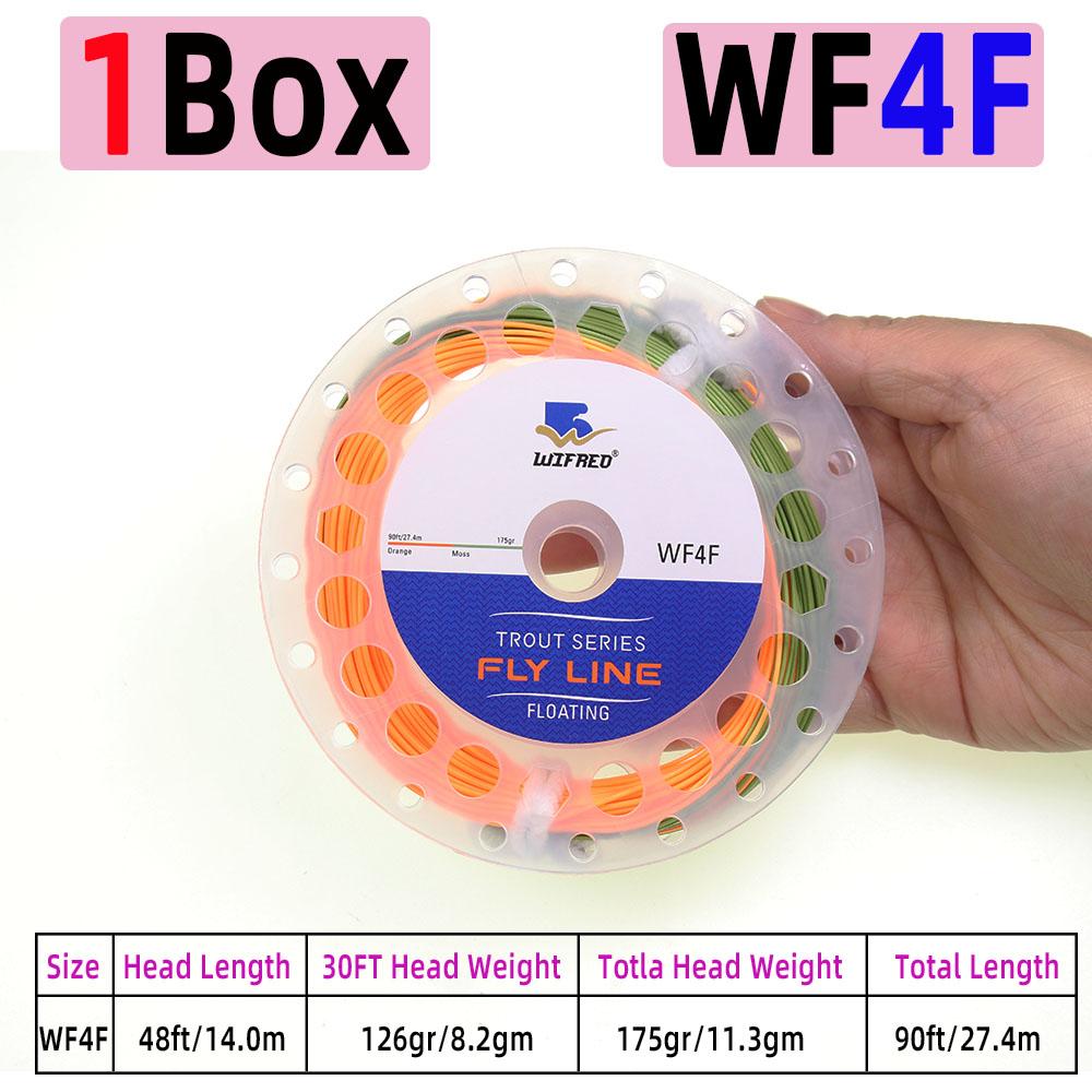 1PC Fly Fishing Line 80FT~100FT Orange/Moss Weight Forward Floating WF1F-WF9F 2 Welded Loops Trout Fly Fishing Tackle Rivers Lakes Streams