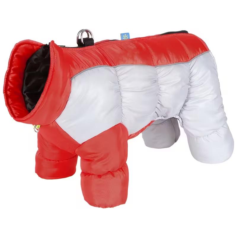 Pet Thermal Four-Legged Clothing, Warm Clothes for Small Dogs, Insulated Dog Jackets, Reflective Winter Four-Legged High-Neck Do