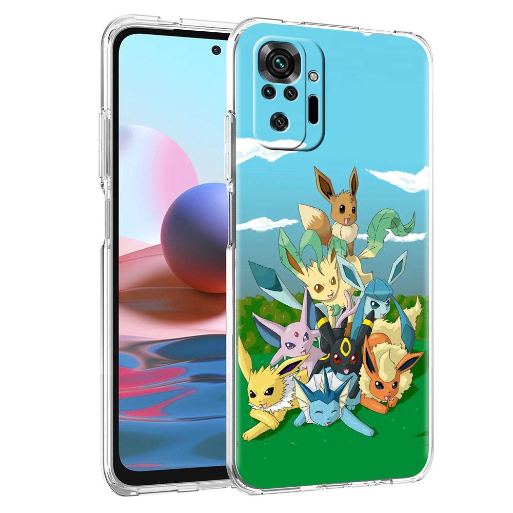 Чехол для телефона с аниме-покемоном Eevee для Xiaomi Redmi Note 11 10 9 8 Pro 9S 10S 9A 9C, противоударный, K40 8T 7 9T, мягкий силиконовый чехол TPU