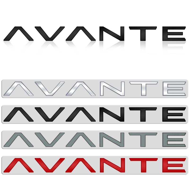 AAWB1 AAPR1 Глянцевый черный совместимый совместимый для AVANTE Металлическая эмблема с буквами 3D наклейки Эмблема багажника Декоративная наклейка Аксессуары для стайлинга автомобиля