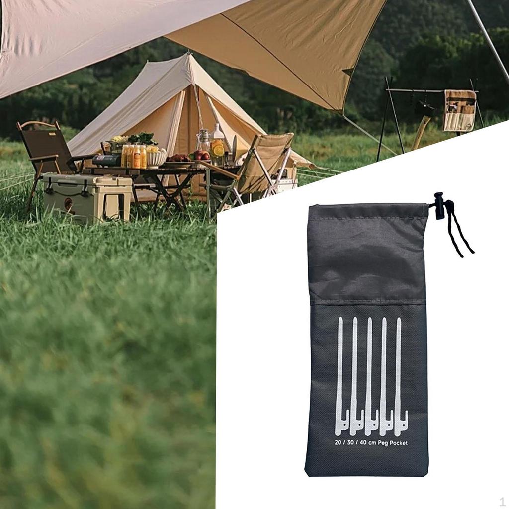 Tent Stakes Storage Bag Camping Tool Lightweight Case Peg Nails for Gardening