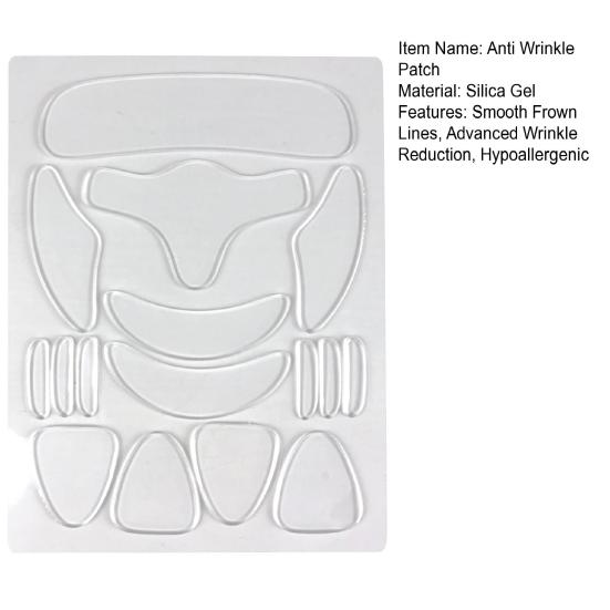 1 комплект пластырей против морщин для лица, лба, многоразовых силиконовых пластырей, ночных пластырей для лица, разглаживающих морщины, «гусиные лапки», гипоаллергенных