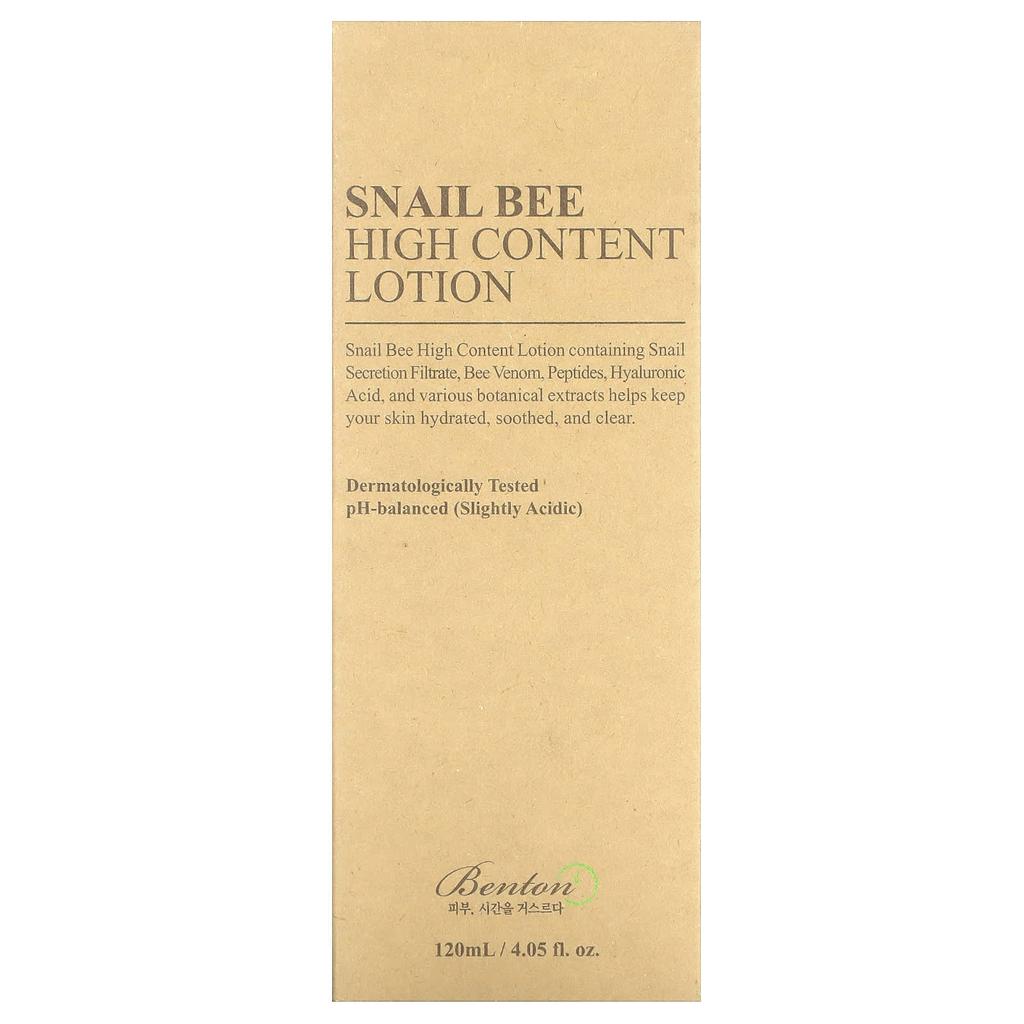 Лосьон Snailbee с высоким содержанием, 120 мл(4,05 жидких унций)