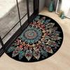 Semi-Circular Doormat Silicone Backing Floor Mat New Welcome Mat  Porch Accessories