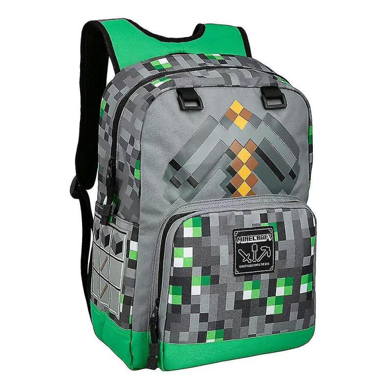 Minecraft Students Large Capacity School Bag School Kids Storage Bag Backpack