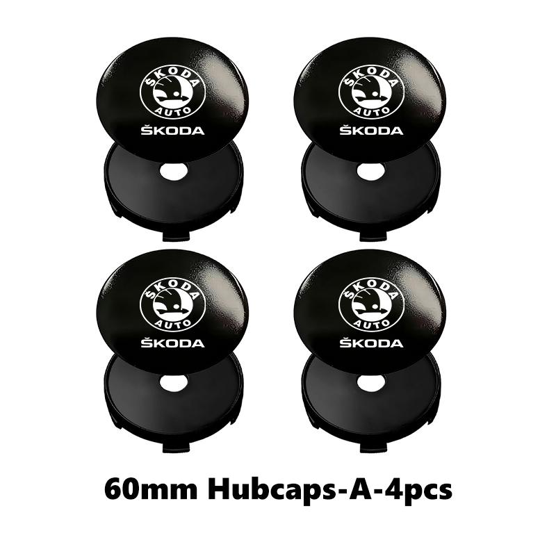 AAAAG1 Car Styling Wheel Center Hub Cap Badge Emblem Sticker Accessories For Skoda Fabia Kamiq Superb Scala Enyaq-iV MK3 VisionS Yeti