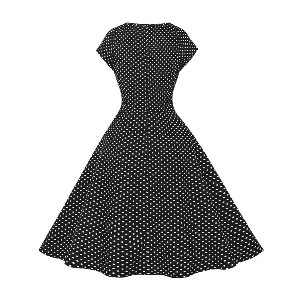 Женское модное повседневное облегающее платье в горошек с круглым вырезом и принтом