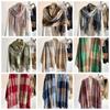 Windproof Plaid Scarf Keep Warm Shawl Wrap Fashion Imitation Cashmere Shawl  Girl