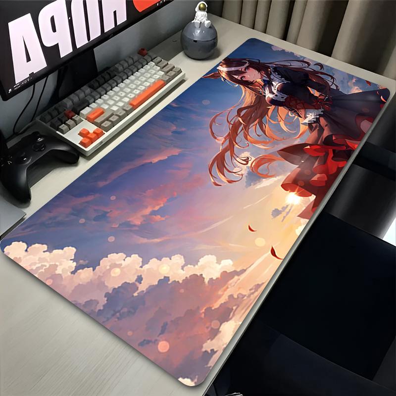 Коврик для мыши Аниме Uma Musume Pretty Derby Kitasan Нескользящий Подходит для офисных компьютеров ноутбуков Игровой коврик для стола Esports