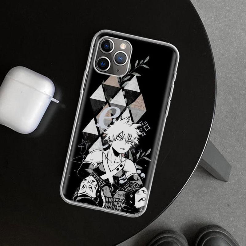 Чехол для телефона MHA Бакуго Кацуки для iPhone 11 12 13 Mini 14 15 Plus 16 Pro Max 17 Air 7 8 + SE Арт Индивидуальный Fundas 11 12