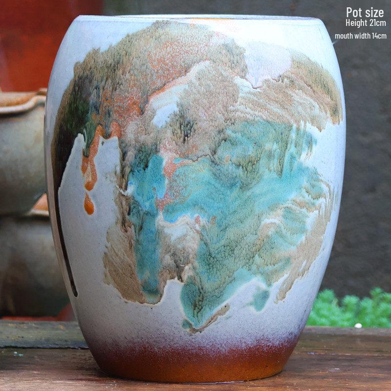 Специальное предложение: Высокий ретро-керамический цветочный горшок для суккулентов или зеленого редиса