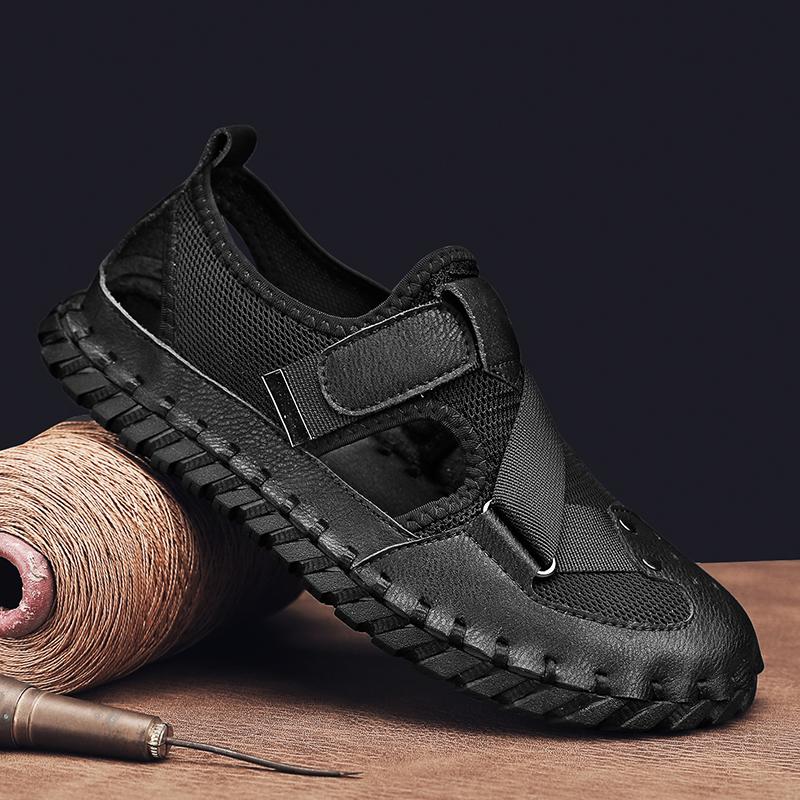 Men Sandals 2024 Brand Designer Shoes Outdoor Beach Slippers for Men Casual Shoes High Quality Non Slip Black/beige Man Slippers