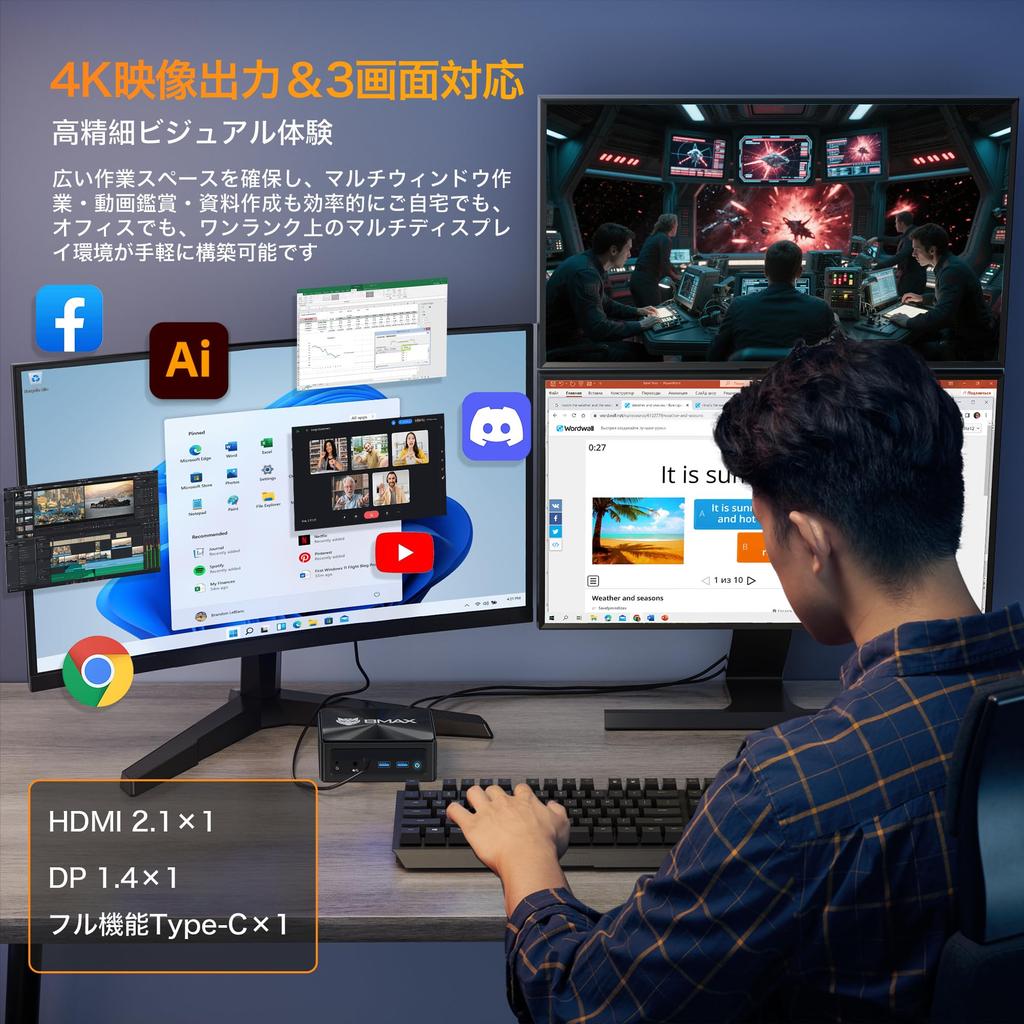 Introducing the BMAX AMD Ryzen 5 7430U Mini a Features include Windows 11 up to 16GB to DDR4 512GB NVMe SSD PCIe dual copper cooling a quiet smart and