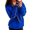 Women Plus Size Long Sleeve Solid Sweatshirt Hooded Pullover Tops Shirt