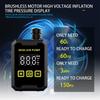 150Pis Mini  Portable Bike Electric Air Pump 500mAH Type-C Compressor Tire Inflator MTB Road Bicycle Pump with LED Display