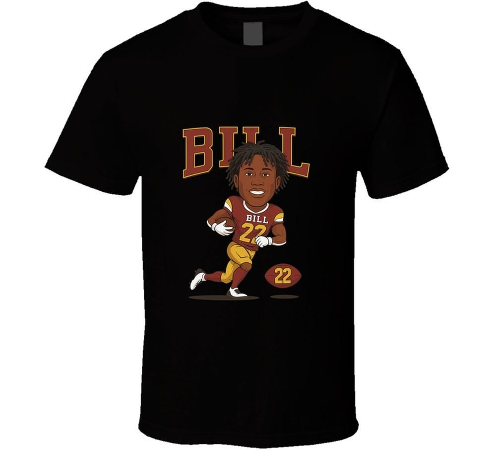 Bill 22 Football Player Cartoon T-shirt