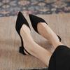 Fashion Women Pumps Woman Buckle Beige Single Shoes Square Heels Comfortable Dress Party Shoes