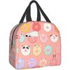 Cute Donut and Cupcake Print Lunch Box, Kawaii Small Insulation Lunch Bag, Reusable Food Bag Lunch Containers Bags for Women Men