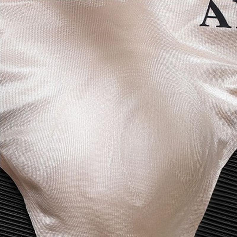 Мужское хлопковое нижнее белье Ice Silk Briefs с закрытым поясом без ширинки Silky Touch Underwears