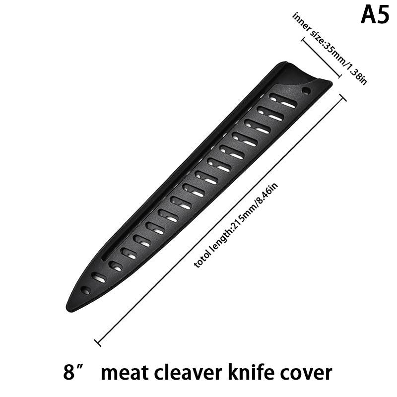 Kitchen Knife Sheath Black Plastic Knife Covers Knife Blade Protector Cover Edge Guards Case Boning Fruit Bread Chef Knife Tool