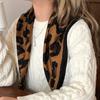 Retro Leopard Scarf Silk-Like 70Cm Ladies All-Match Elegant Square Scarf