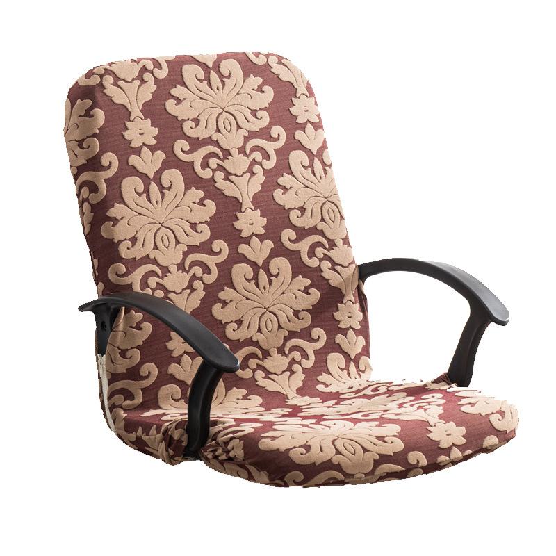 Чехол на офисное кресло, эластичный чехол на стул, жаккардовый чехол на кресло руководителя, нескользящий чехол на сиденье офисного кресла, протектор, чехлы