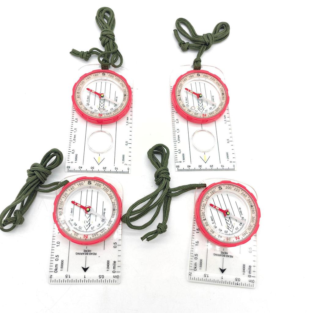 DC47-7 Multifunctional Map Ruler & Compass with Magnifying Glass and Soft Rubber Ring