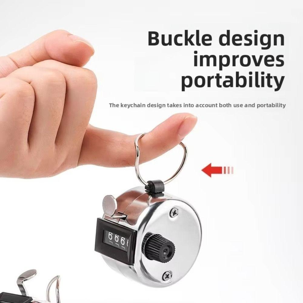 4 Digit Clicker Counter Metal Manual Counter Easy To Use Mechanical Counter