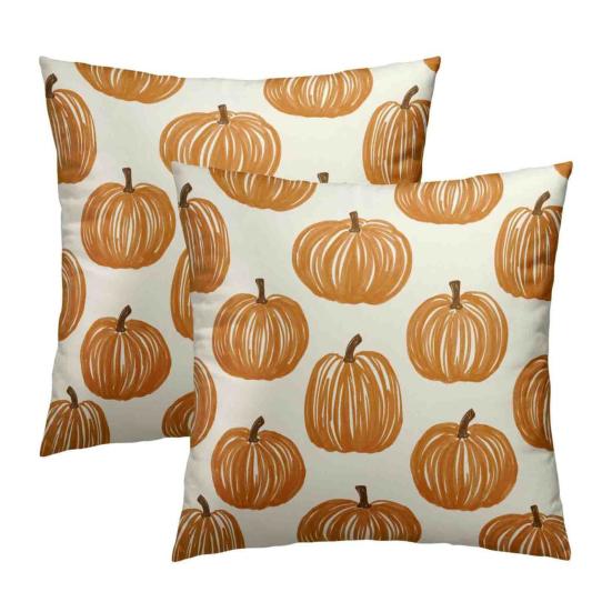 2 шт. Наволочки для подушек с осенним рисунком кленовых листьев, сменного дизайна, наволочка, моющаяся, супермягкая, многоразовая, чехлы для диванных подушек