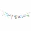 Regalo Birthday Letter Banner Birthday Garland Happy Birthday HAPPY BIRTHDAY Anniversary (Aurora Silver Airy)