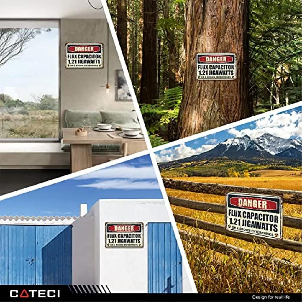 Док Браун Назад в будущее Конденсатор потока Джигаватт Металлическая табличка домашний декор металлическая табличка декор для гаража тарелка