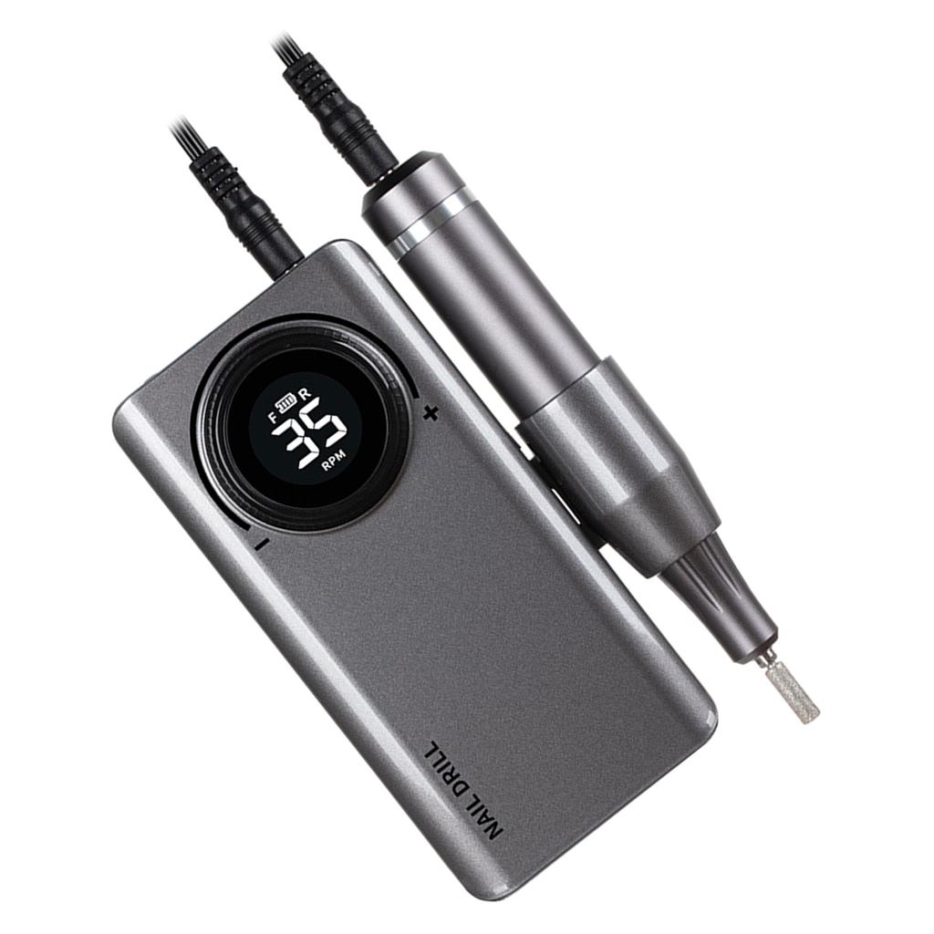 Профессиональная электрическая машинка для маникюра и педикюра 0-35000 об/мин для акриловых ногтей с 6 насадками для домашнего использования