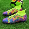 33-46 футбольные бутсы унисекс с кружевными ногтями, граффити, высокие эластичные носки для тренировки рта, искусственный капитан, спортивные тренировки на открытом воздухе, детские футбольные бутсы