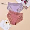 Женское нижнее белье-бикини, дышащие хлопковые трусики, женские эластичные хипстерские мягкие трусы, кружевные трусы для повседневной носки