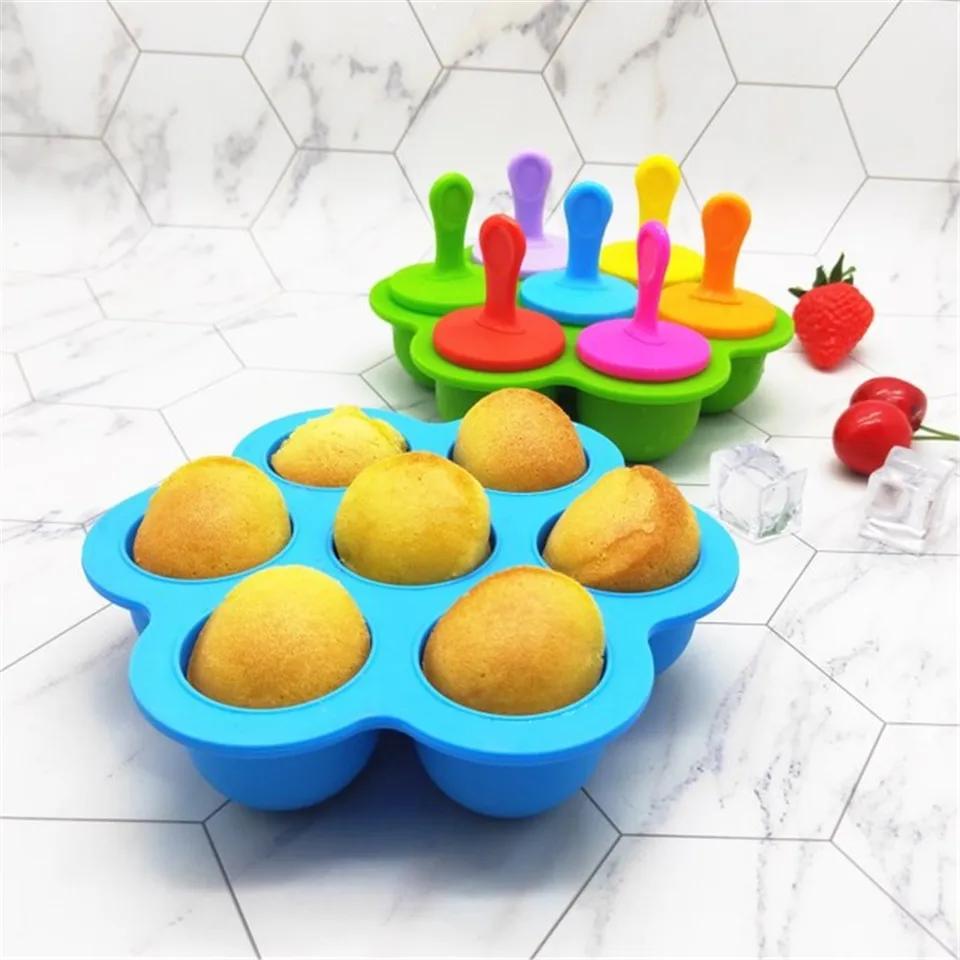 Формы для мороженого из желе и пудинга, многослойные силиконовые формы для шоколада и фруктового мороженого с палочками для мороженого