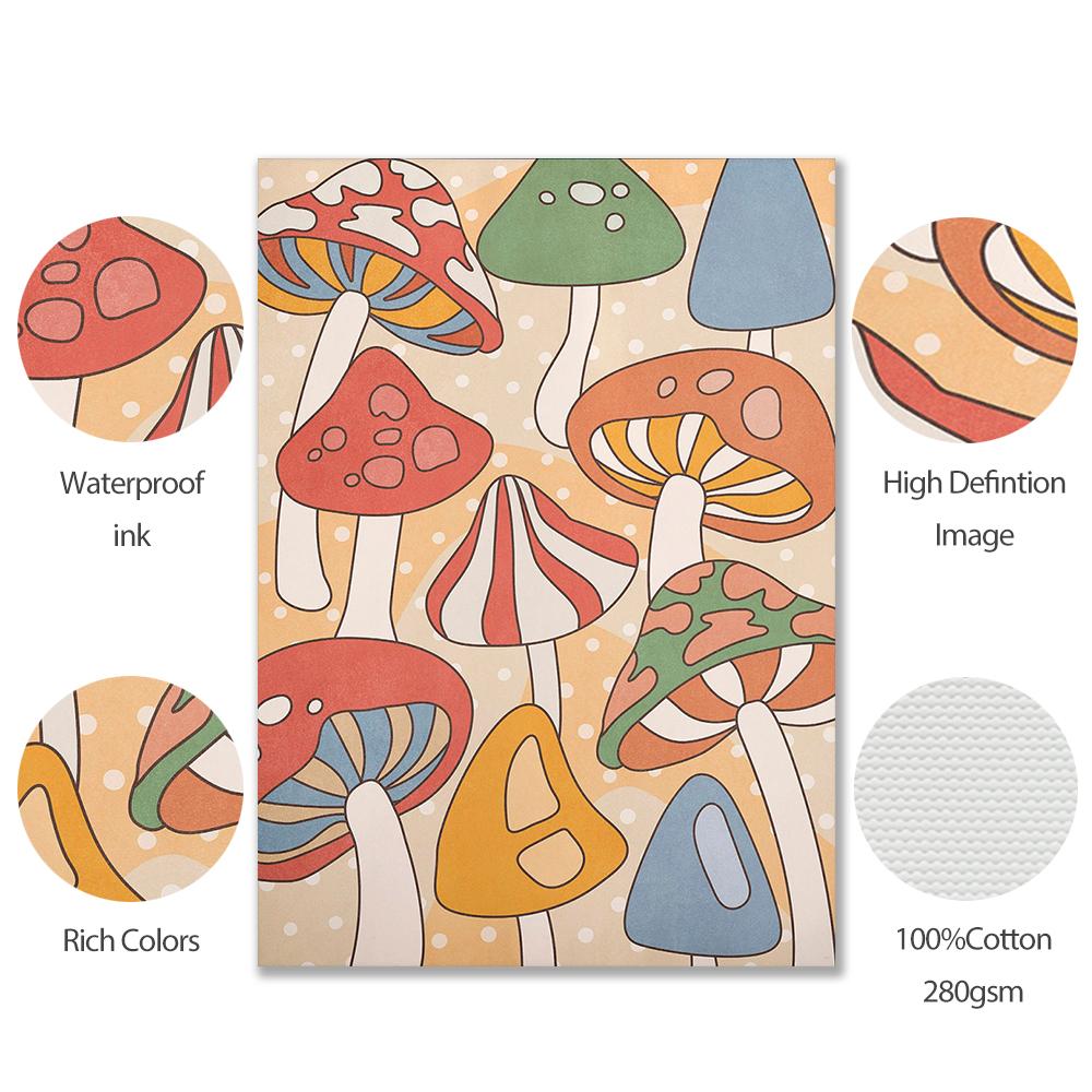 Квартира Ретро Декор Холст Печать Настенная Живопись Набор из 6 Модных Девочек Детская Комната Красочные Картины Милый Мультфильм Детская Комната Домашний Декор