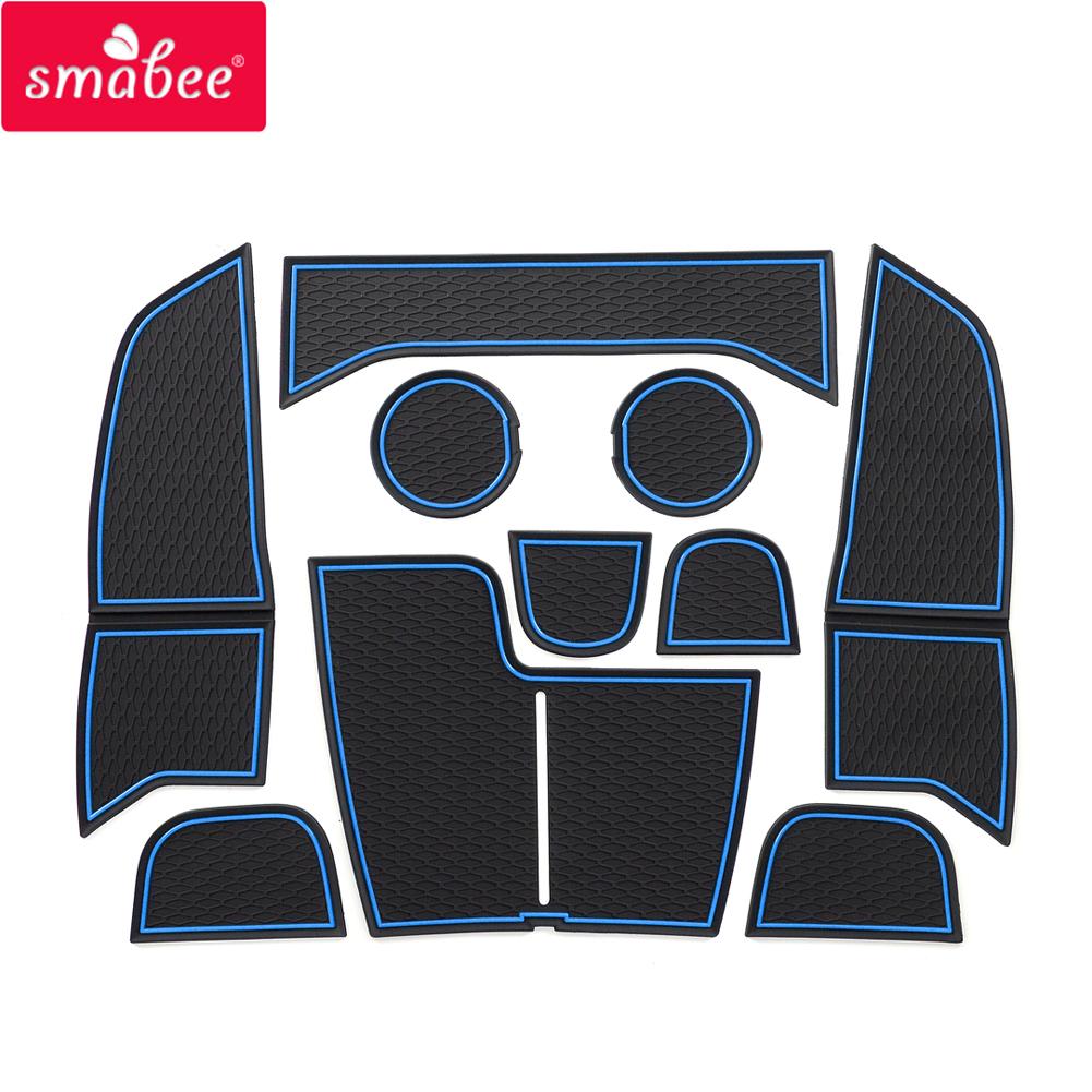 Smabee Gate Slot Cup Pad для Ford FOCUS 2019 Автомобильные аксессуары для интерьера Резиновые нескользящие коврики Противоскользящий коврик Наклейка на автомобиль