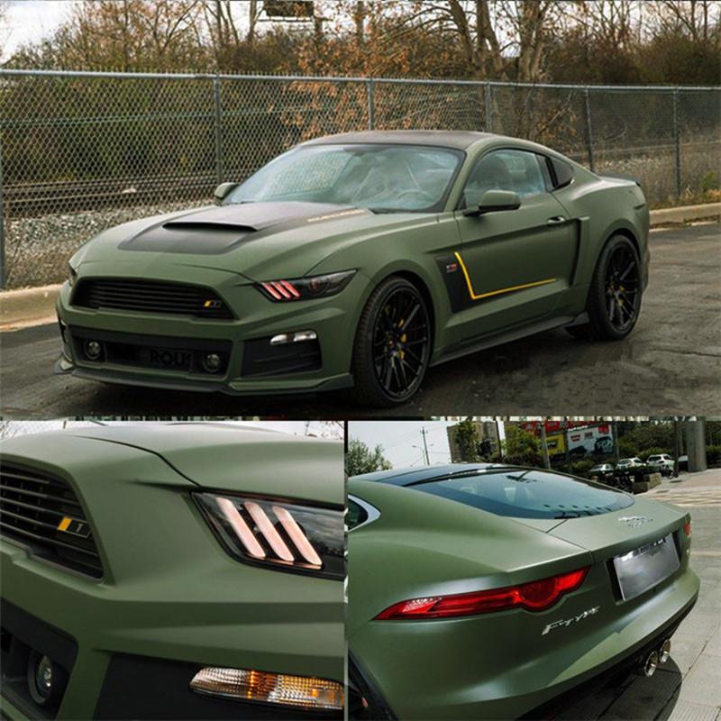 20/30..58x152 см наклейки для стайлинга автомобиля армейский зеленый матовый флим ПВХ виниловая пленка для кузова автомобиля для мотоциклов, велосипедов, автоаксессуары